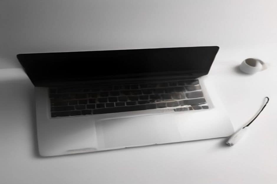 Composição still life editorial MacBook
